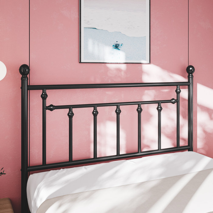 Laurel Foundry Modern Farmhouse Edsall Metal Bed with Headboard and